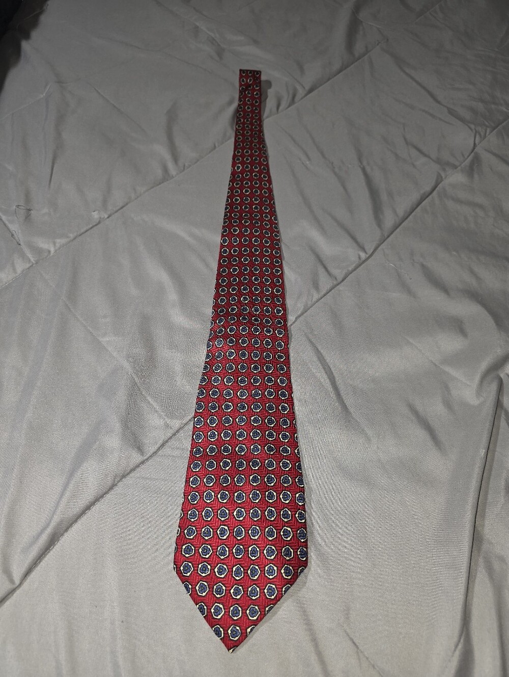 Polo by Ralph Lauren Red Geometruc Patterned Men's Silk Tie